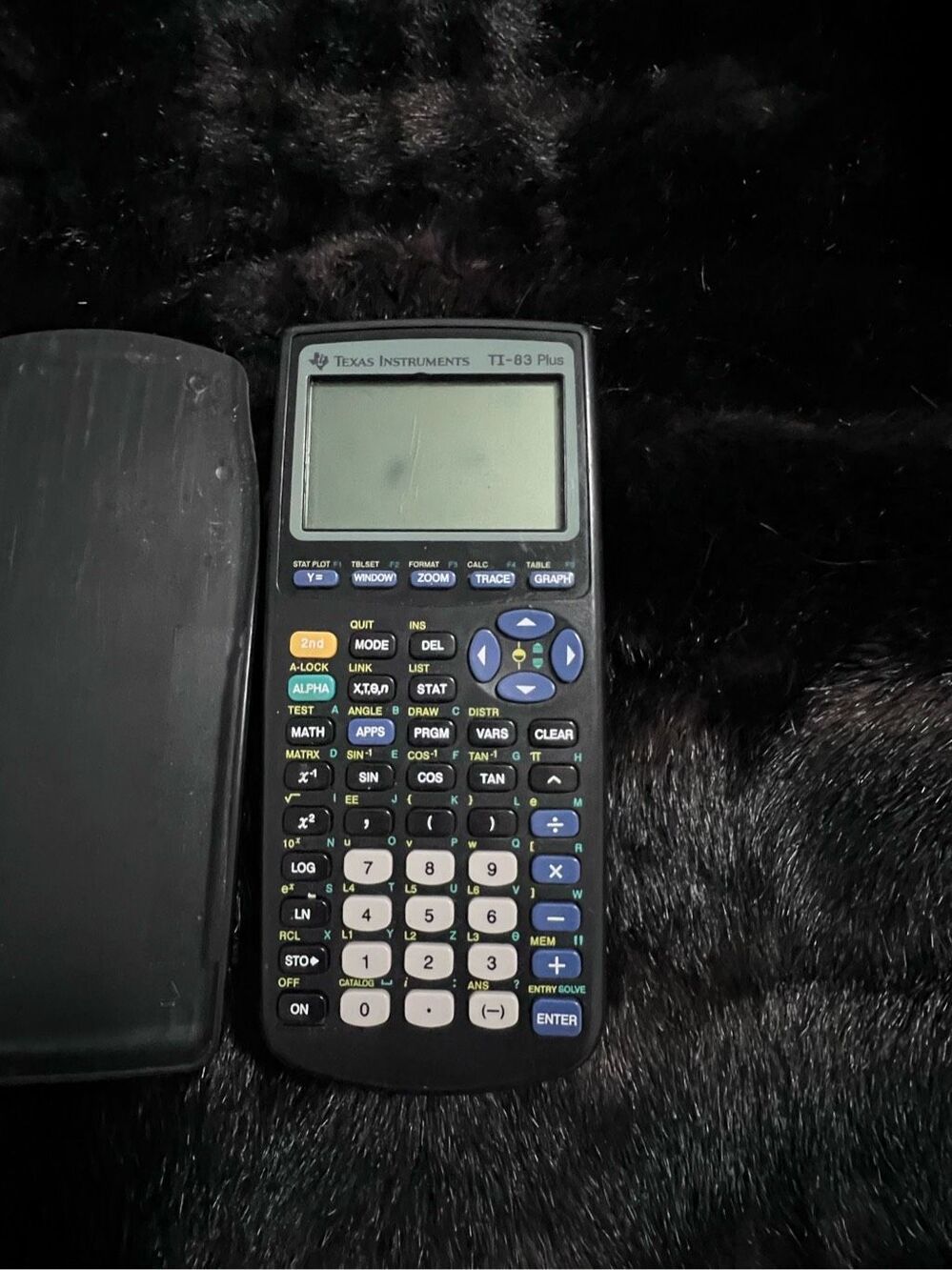 Texas Instruments T1-83 Plus Graphing Calculator - Black W/ Cover Tested Working